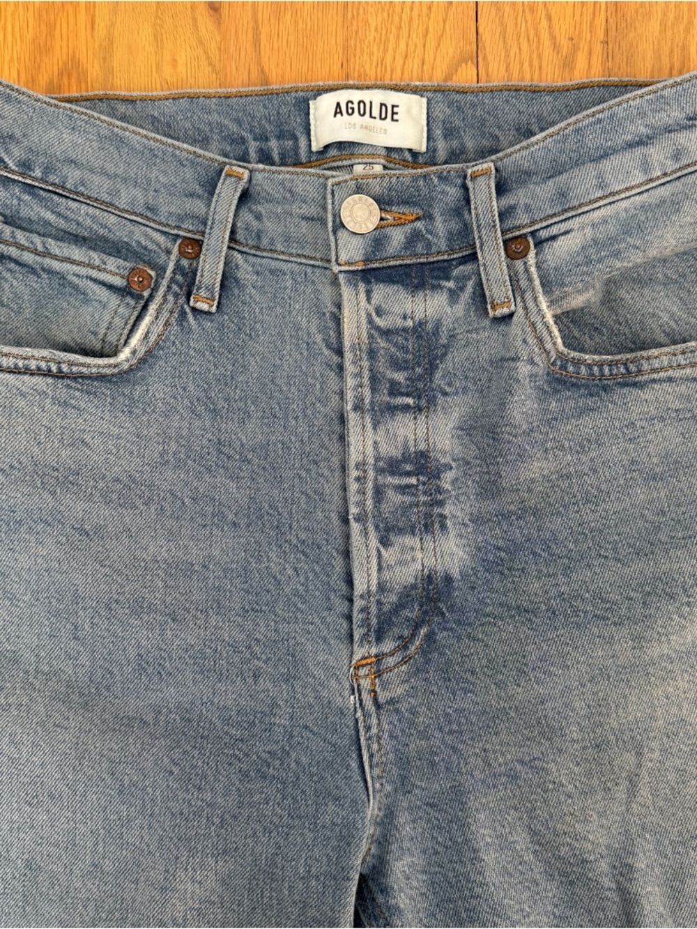 AGOLDE Riley High Rise Straight Crop Jeans 25 - Picture 6 of 14